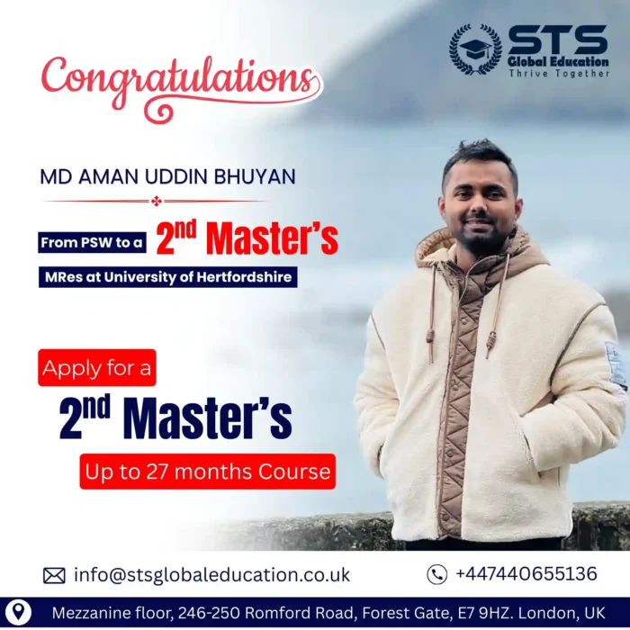 Second Master’s Degree in the UK, student success from PSW status to second masters